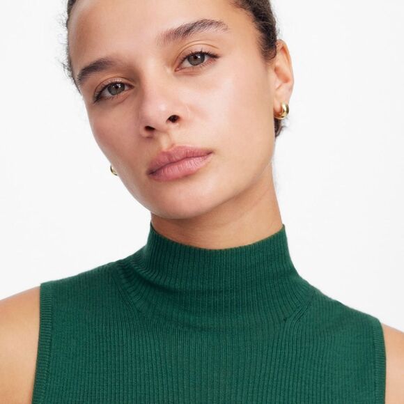 Madewell | Black Merino Wool-Silk Sweater Tank Size L - Picture 2 of 6